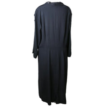 Load image into Gallery viewer, Late 1930s Black Wool Crepe Dress - shopcurious