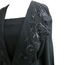 Load image into Gallery viewer, Late 1930s Black Wool Crepe Dress - shopcurious