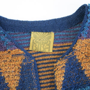 Vintage Biba Bouclé Wool Waistcoat – Blue - ShopCurious