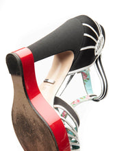 Load image into Gallery viewer, T-Strap Platform Court Heels Multicolour Patent Leather - shopcurious