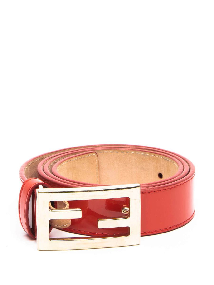Belt Red Patent Leather ShopCurious