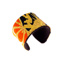Load image into Gallery viewer, Everlasting Bamboo II: Upcycled Obi Belt Cuff - ShopCurious