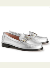 Load image into Gallery viewer, Ditsy Leather Loafer in Silver by Rogue Matilda - shopcurious