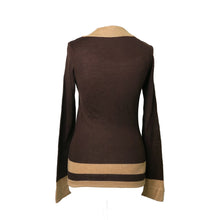 Load image into Gallery viewer, 1960s Biba Square Necked Brown Knitted Top - ShopCurious