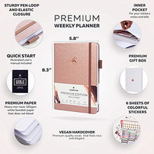 Load image into Gallery viewer, Clever Fox Planner Premium Edition Personal Organizer - 1 Year, Rose Gold (Weekly) - shopcurious
