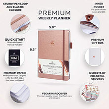 Load image into Gallery viewer, Clever Fox Planner Premium Edition Personal Organizer - 1 Year, Rose Gold (Weekly) - shopcurious