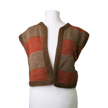 Load image into Gallery viewer, Vintage Biba Bouclé Wool Waistcoat – Orange - ShopCurious