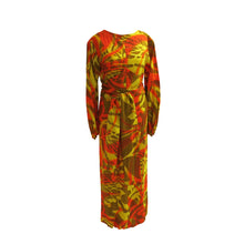 Load image into Gallery viewer, Multi-way 1960s Tropical Print Barkcloth Dress - ShopCurious