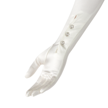 Load image into Gallery viewer, Antigone - Satin Opera Glove with Mousquetaire - shopcurious