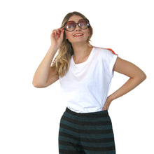 Load image into Gallery viewer, Aureola Trouser - Aqua Stripe - shopcurious