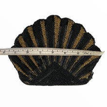 Load image into Gallery viewer, Beaded Scallop Edged Clam Shell Vintage Clutch Evening Bag - ShopCurious