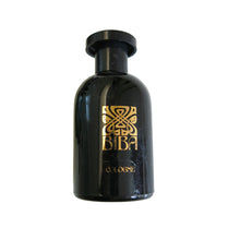 Load image into Gallery viewer, Vintage Biba Black Glass Cologne Bottle - ShopCurious
