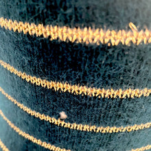 Load image into Gallery viewer, Vintage Biba Dark Green and Gold Lurex Stripe Cardigan - ShopCurious