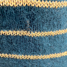 Load image into Gallery viewer, Vintage Biba Dark Green and Gold Lurex Stripe Cardigan - ShopCurious