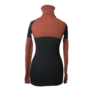 1960s Biba Two-Tone Wool Jumper – Rust and Brown - ShopCurious