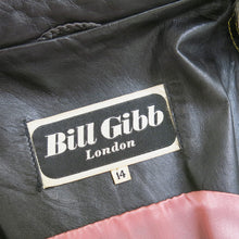 Load image into Gallery viewer, Black Leather 1970s Bill Gibb Waistcoat with Bumblebee Buttons and Collar - ShopCurious