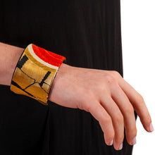 Load image into Gallery viewer, Everlasting Bamboo: Upcycled Obi Belt Cuff - ShopCurious