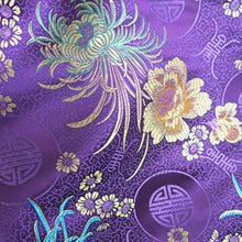 Load image into Gallery viewer, Purple Brocade Flared Trousers with Elasticated Waist - shopcurious