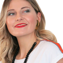 Load image into Gallery viewer, Buddha I - Preloved Jet Bead Pendant Necklace - shopcurious