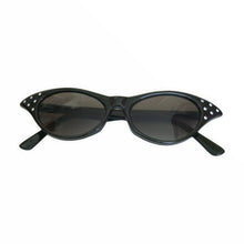 Load image into Gallery viewer, Vintage Black Cat Eye Sunglasses with Rhinestone Detail - ShopCurious
