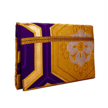 Load image into Gallery viewer, Complementary Harmony: Upcycled Obi Envelope Clutch/Shoulder Bag - ShopCurious