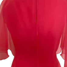 Load image into Gallery viewer, Schworm Modell coral pink tiered chiffon dress - ShopCurious