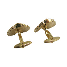 Load image into Gallery viewer, Cufflinks – Sliced Crystal Brutalist Design, Gold - shopcurious
