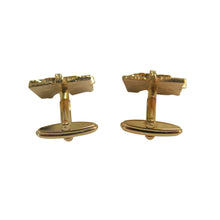Load image into Gallery viewer, Cufflinks – Oriental Brutalist Design, Gold - shopcurious