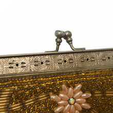 Load image into Gallery viewer, Dark Gold Beaded Art Deco Style Vintage 1930s Clutch or Handbag - ShopCurious