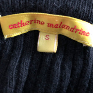 Catherine Malandrino Striped Lurex Wool V-Neck Jumper - ShopCurious