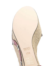 Load image into Gallery viewer, Barbette Snake Platform Espadrille Sandals Black Leather - shopcurious