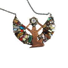 Load image into Gallery viewer, Egyptian Queen - Annie Sherburne Upcycled Mosaic Necklace - shopcurious
