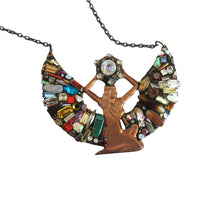 Load image into Gallery viewer, Egyptian Queen - Annie Sherburne Upcycled Mosaic Necklace - shopcurious