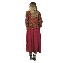 Load image into Gallery viewer, Samsara Skirt - Reversible Burgundy/Multicolour - shopcurious
