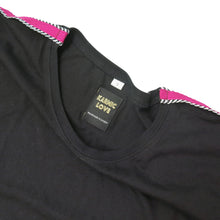 Load image into Gallery viewer, Euphoria T-Shirt - Black with Aubergine Epaulette - shopcurious