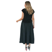 Load image into Gallery viewer, Euphoria T-Shirt - Black with Aubergine Epaulette - shopcurious