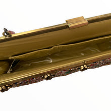 Load image into Gallery viewer, 1950s Souré Beaded Bag with Rose Embellishment - ShopCurious