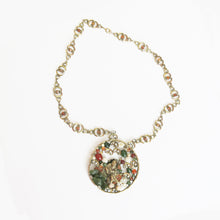 Load image into Gallery viewer, Garden Buddha - Vintage Swoboda Pendant with Semi-Precious Stones - shopcurious