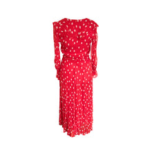 Load image into Gallery viewer, Ghost Red and White Polka Dot Georgette Everly Maxi Dress - ShopCurious