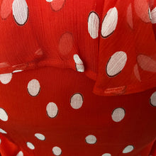 Load image into Gallery viewer, Ghost Red and White Polka Dot Georgette Everly Maxi Dress - ShopCurious