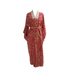 Golden Flower Vintage Kimono - ShopCurious