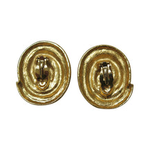 Load image into Gallery viewer, Large Oval Swirl Earrings – Vintage YSL - shopcurious
