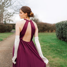 Load image into Gallery viewer, Antigone - Satin Opera Glove with Mousquetaire - shopcurious