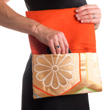 Load image into Gallery viewer, Imperial Harmony: Upcycled Obi Envelope Clutch/Shoulder Bag - ShopCurious