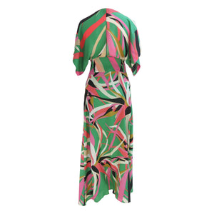 Issa Multicoloured Tropical Print Silk Dress - ShopCurious