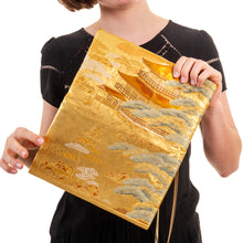 Load image into Gallery viewer, Kinkakuji: Upcycled Obi Envelope Clutch/Shoulder Bag - ShopCurious