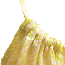 Load image into Gallery viewer, Printed Yellow Silk Spaghetti Strap Sundress - ShopCurious
