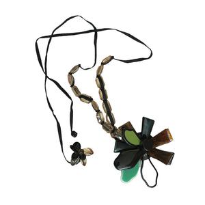 Lotus Flower - Preloved Marni Necklace/Belt - shopcurious