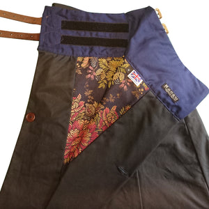 Luxurious Blue: Hand-Tailored Wax Cotton Riding Skirt - ShopCurious