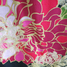 Load image into Gallery viewer, Elinor Simmons for Malcolm Starr Vintage late 1960s-early 1970s Exotic Floral Print with Gold Thread Maxi Dress - ShopCurious